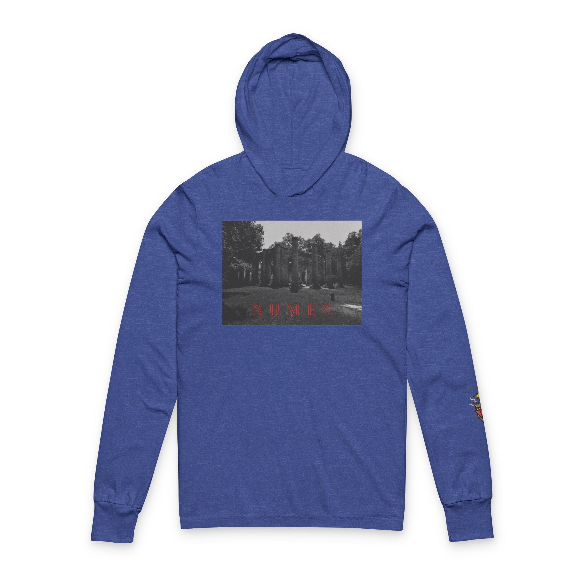 NUMEN Latin "Divine Power" Hooded Long Sleeve Tee