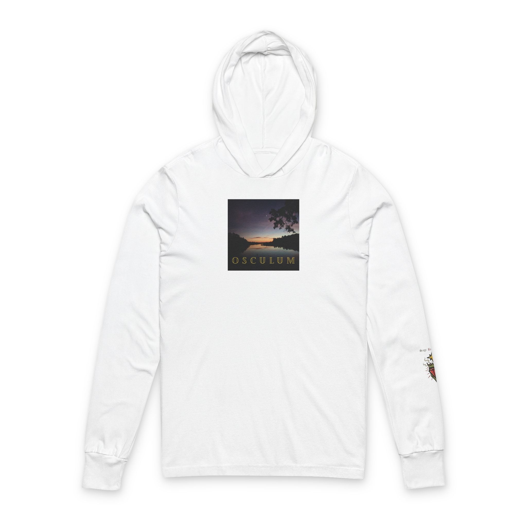 OSCULUM Latin "Kiss" Hooded Long Sleeve Tee