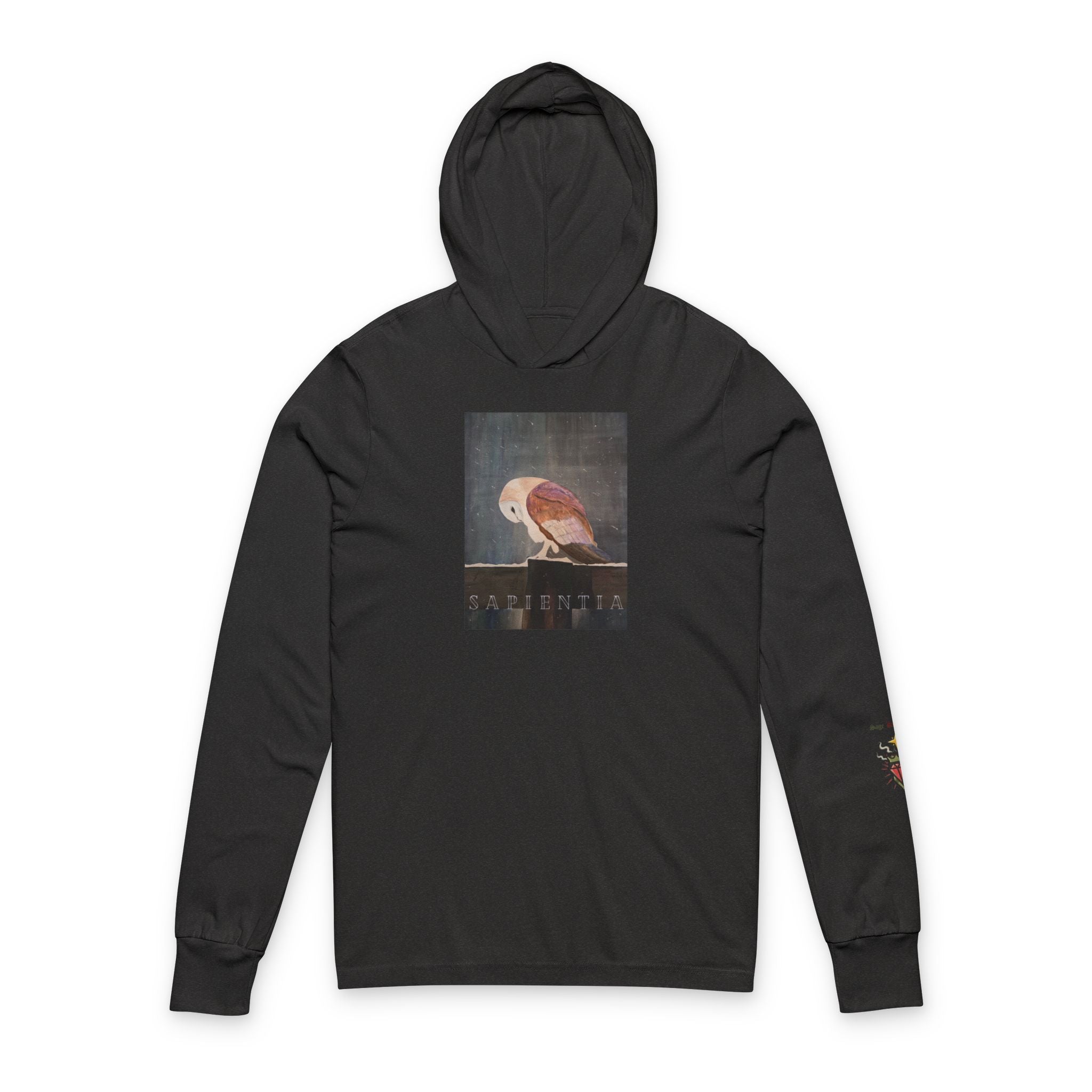 SAPIENTIA Latin "Wisdom" Hooded Long Sleeve Tee