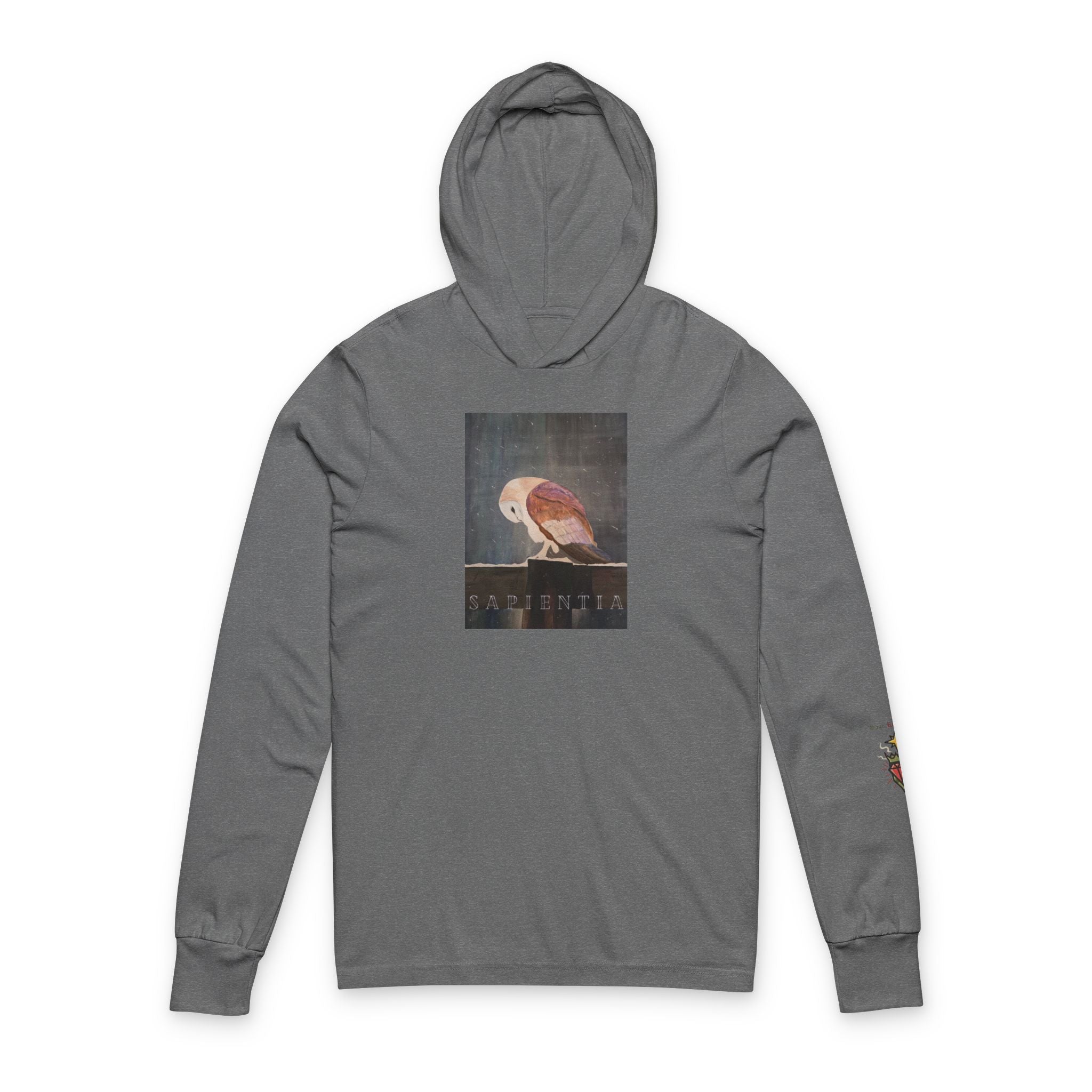 SAPIENTIA Latin "Wisdom" Hooded Long Sleeve Tee