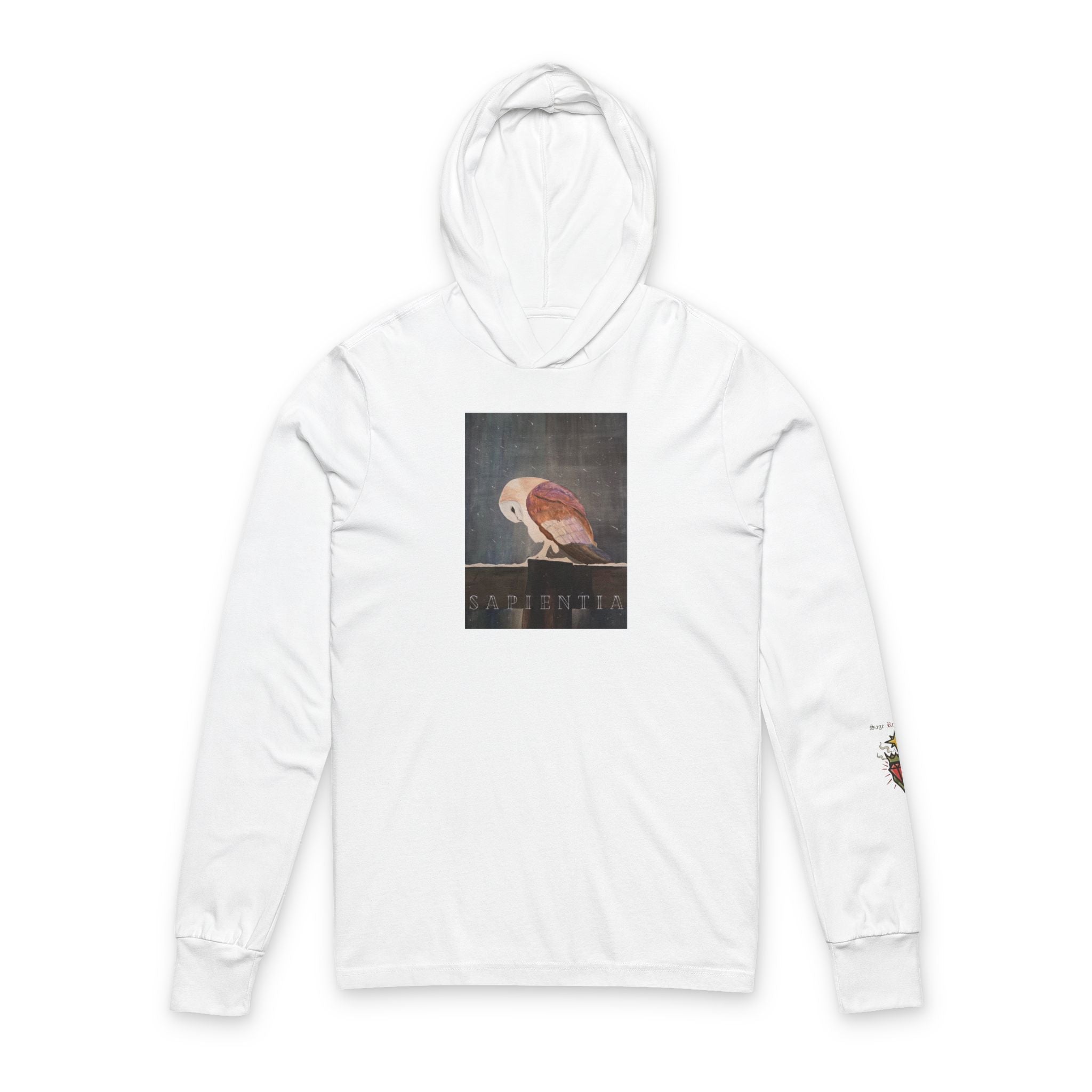 SAPIENTIA Latin "Wisdom" Hooded Long Sleeve Tee